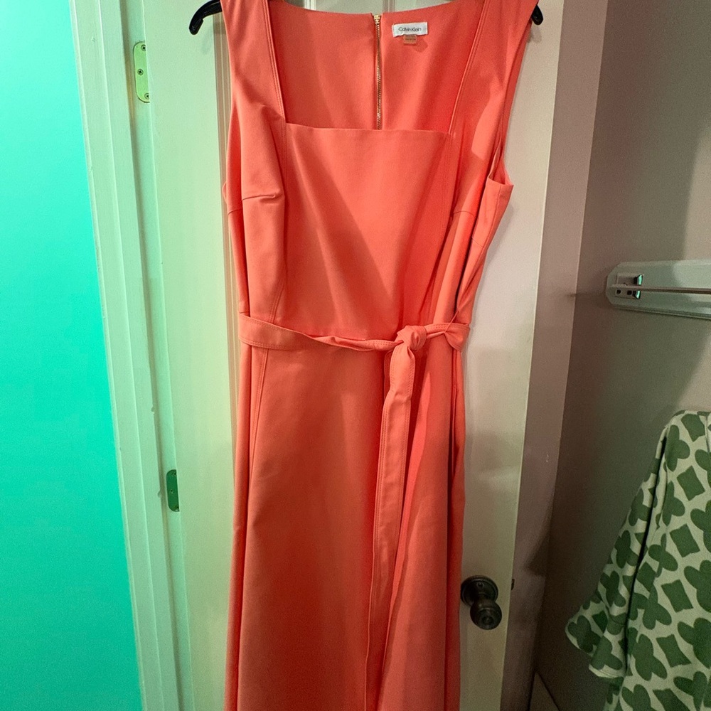 Calvin Klein Coral Midi Dress